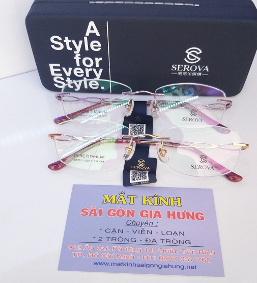 Gọng Kính Khoan Cao Cấp SEROVA